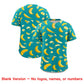 Custom Aqua Banana Graffiti Pattern Fashion Authentic Baseball Jersey Limited