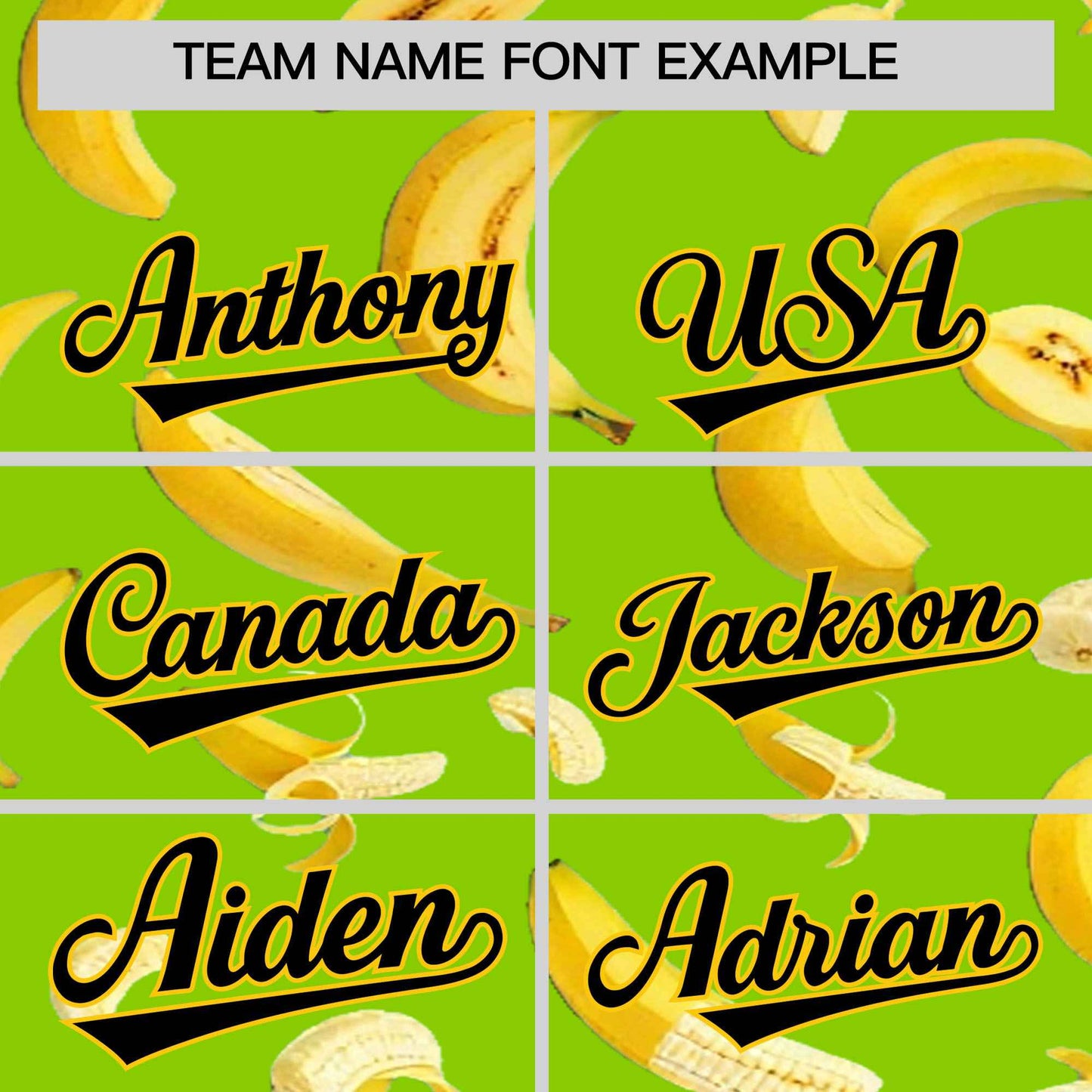 Custom Neon Green Banana Graffiti Pattern Fashion Authentic Baseball Jersey Limited