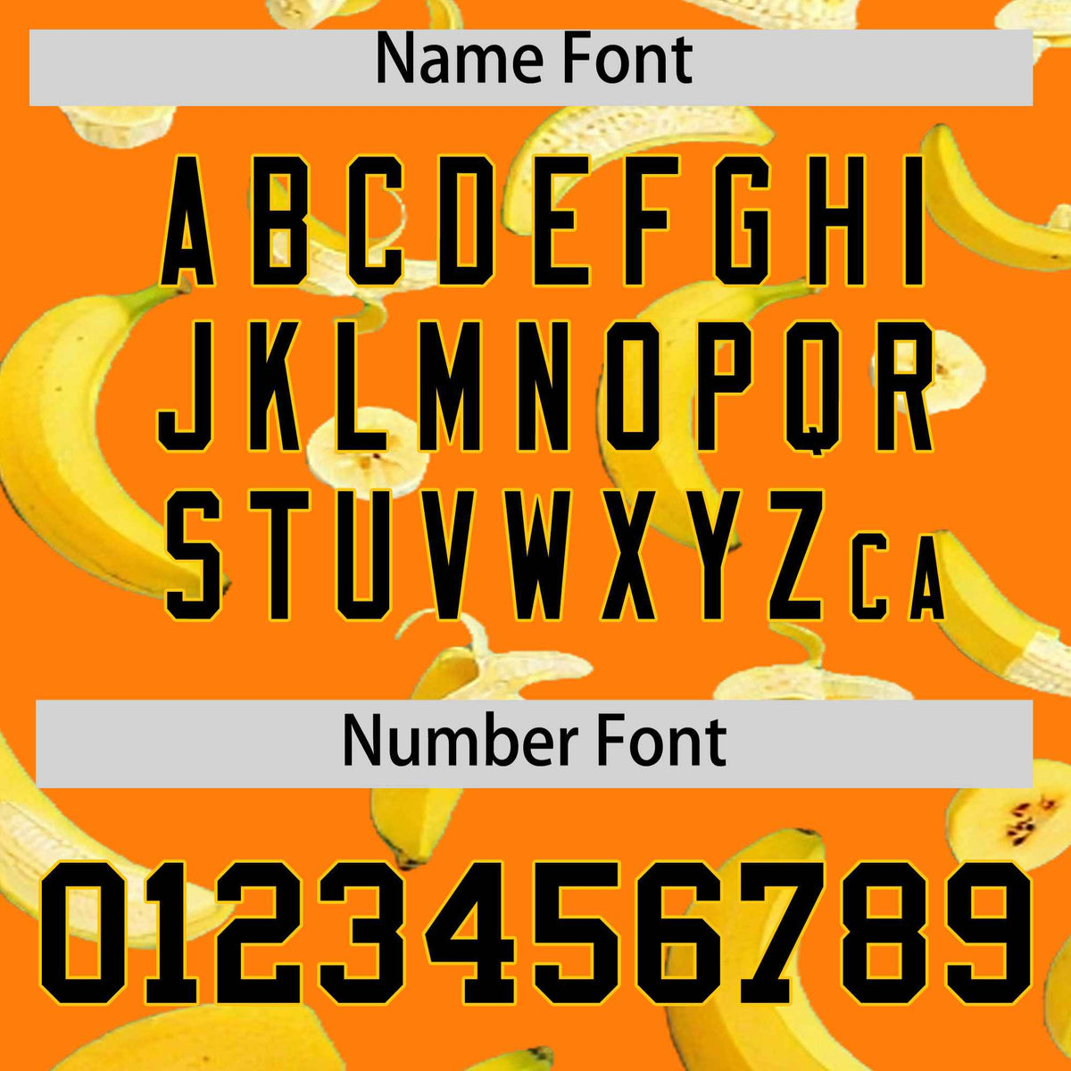 Custom Orange Banana Graffiti Pattern Fashion Authentic Baseball Jersey Limited