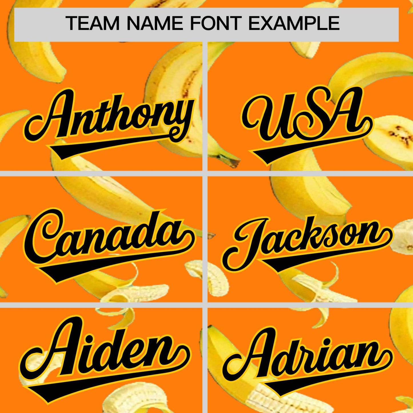 Custom Orange Banana Graffiti Pattern Fashion Authentic Baseball Jersey Limited