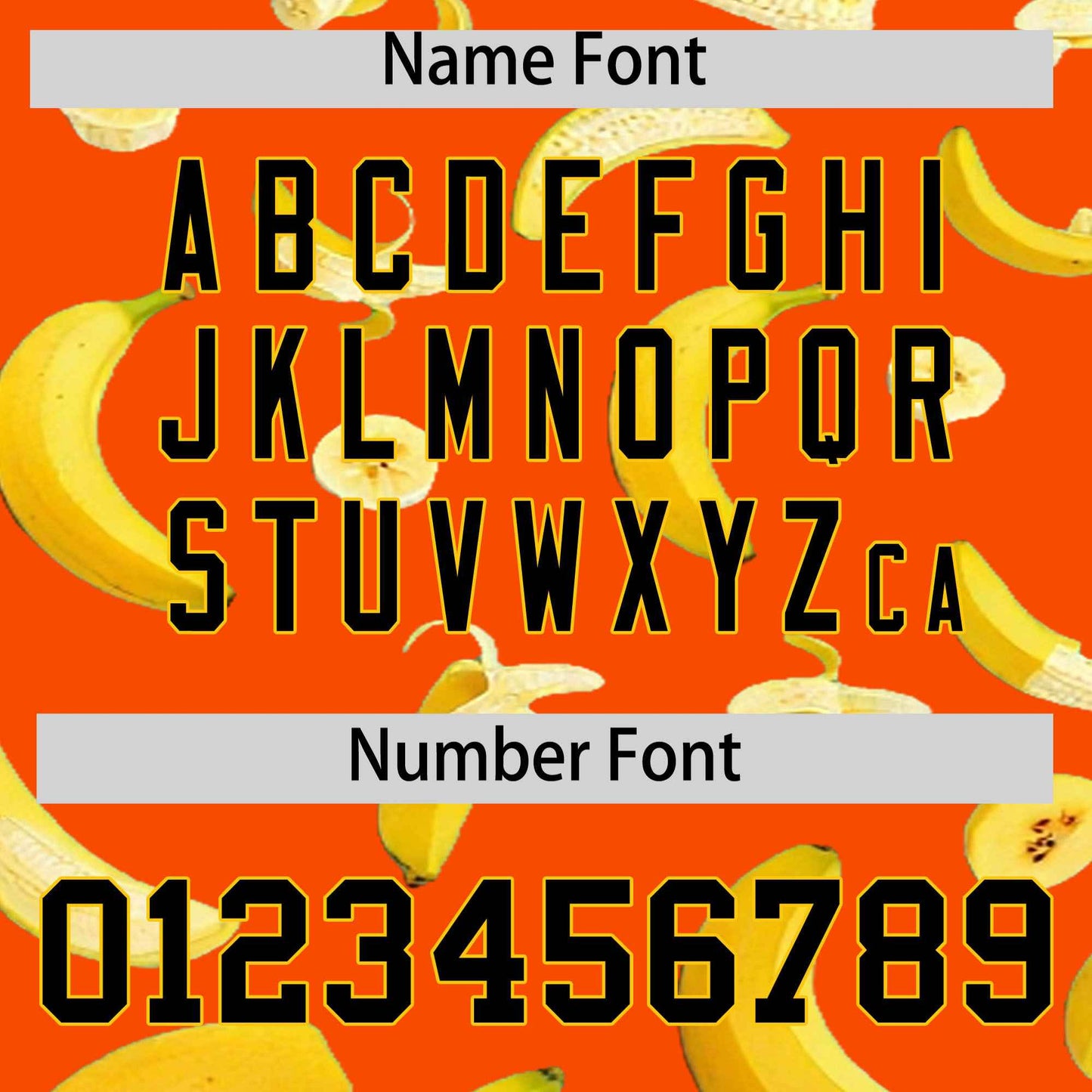 Custom Orange Banana Graffiti Pattern Fashion Authentic Baseball Jersey Limited