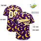 Custom Purple Banana Graffiti Pattern Fashion Authentic Baseball Jersey Limited