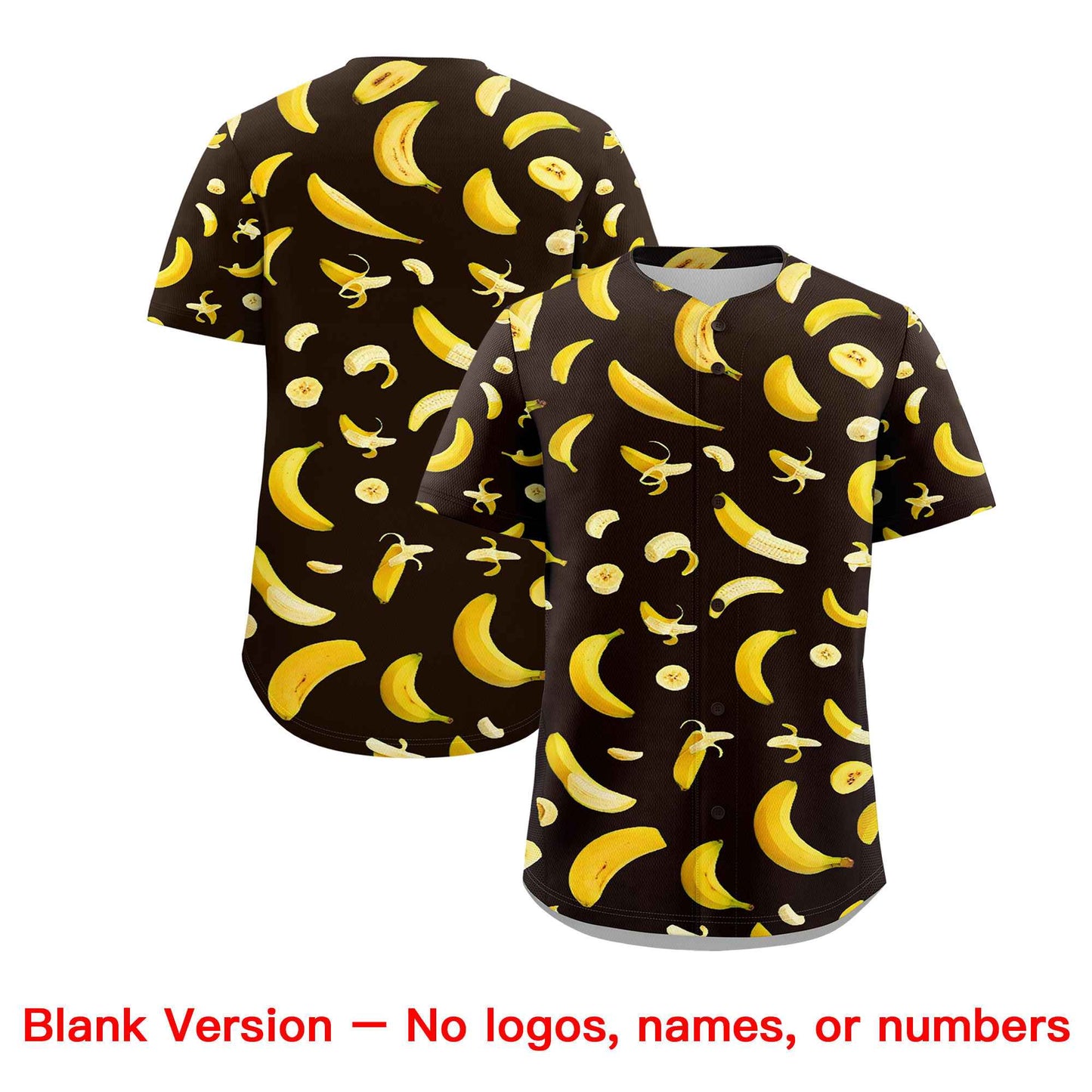 Custom Brown Banana Graffiti Pattern Fashion Authentic Baseball Jersey Limited