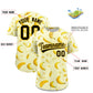 Custom Cream Banana Graffiti Pattern Fashion Authentic Baseball Jersey Limited