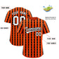 Custom Orange Black Star Pattern Thick Stripes Baseball Jersey Limited