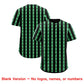 Custom Black Neon Green Star Pattern Thick Stripes Baseball Jersey Limited