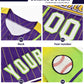 Custom Light Purple White Star Pattern Thick Stripes Baseball Jersey Limited