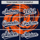 Custom Orange Navy Swirl Graffiti Pattern Authentic Baseball Jersey Limited