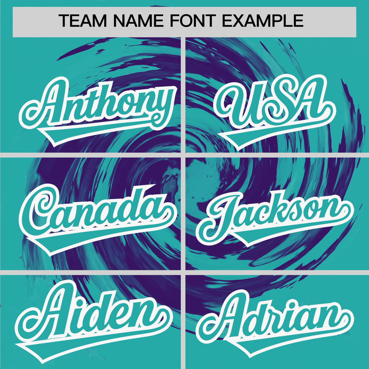 Custom Purple Aqua Swirl Graffiti Pattern Authentic Baseball Jersey Limited