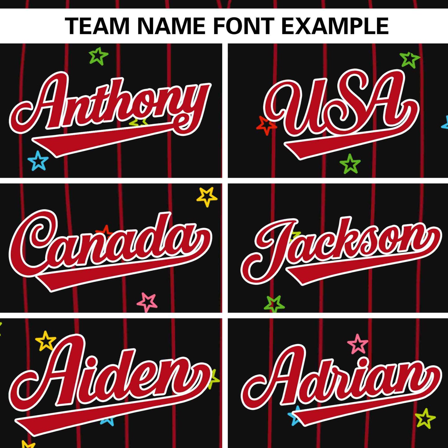 Custom Black Red Stripe Fashion Personalized Star Pattern Authentic Baseball Jersey Limited