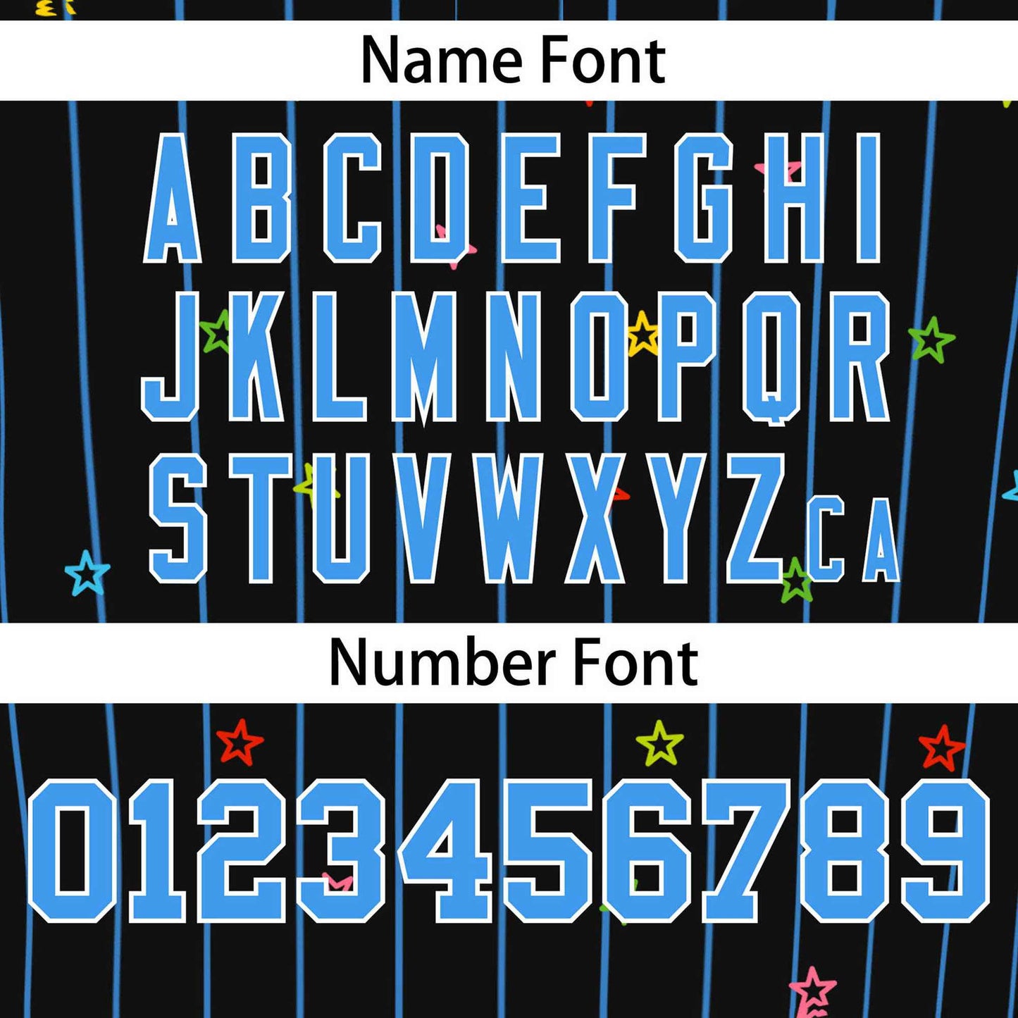 Custom Black Powder Blue Stripe Fashion Personalized Star Pattern Authentic Baseball Jersey Limited