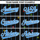 Custom Black Powder Blue Stripe Fashion Personalized Star Pattern Authentic Baseball Jersey Limited