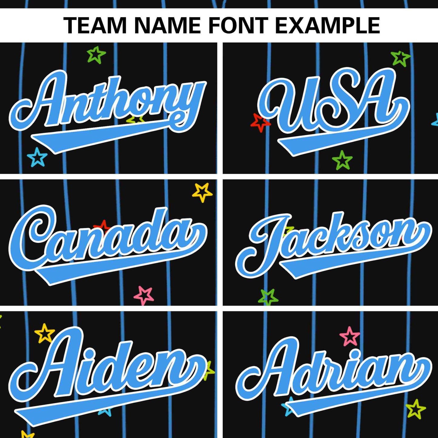 Custom Black Powder Blue Stripe Fashion Personalized Star Pattern Authentic Baseball Jersey Limited