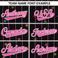 Custom Black Pink Stripe Fashion Personalized Star Pattern Authentic Baseball Jersey Limited
