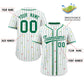 Custom White Kelly Green Stripe Fashion Personalized Star Pattern Authentic Baseball Jersey Limited