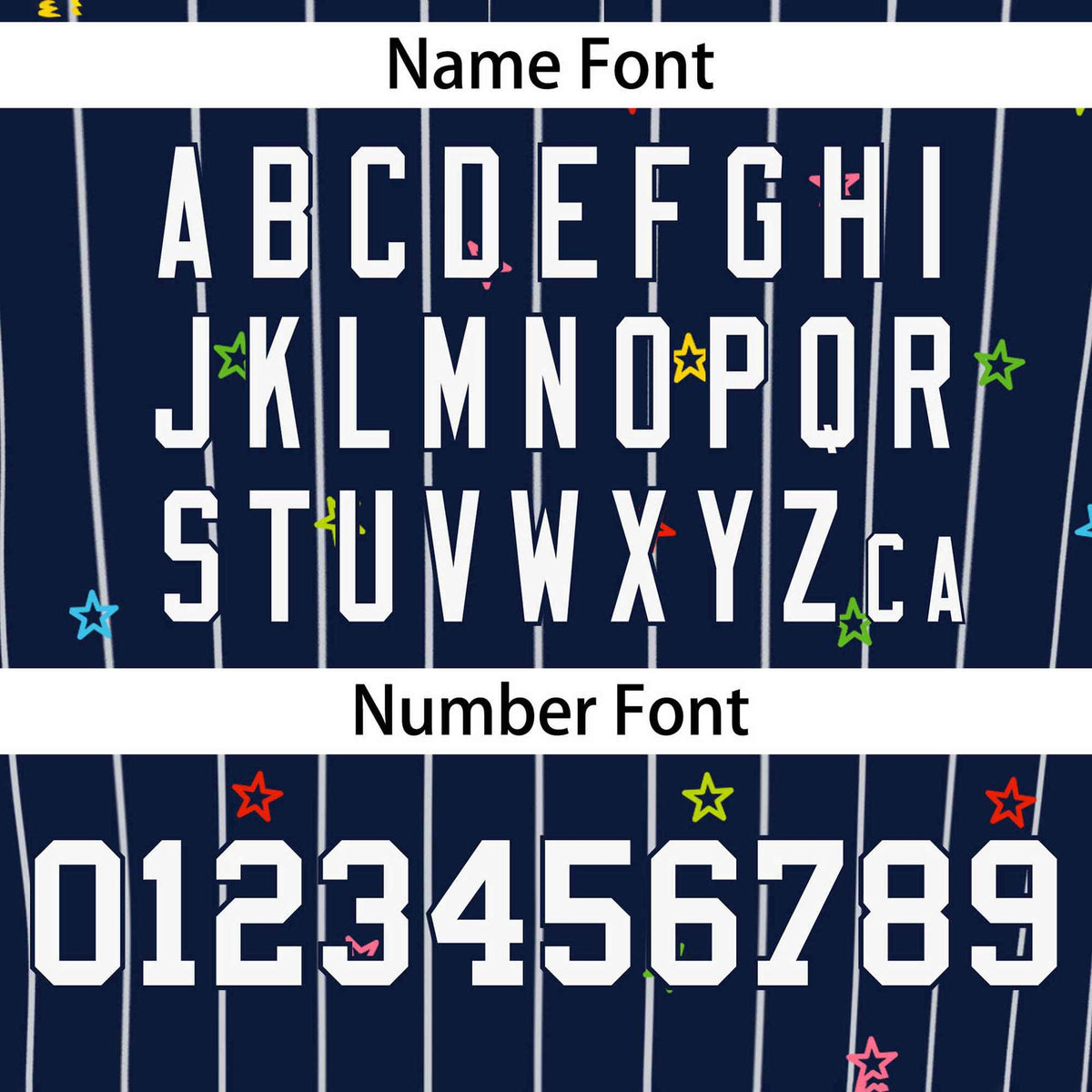 Custom Navy White Stripe Fashion Personalized Star Pattern Authentic Baseball Jersey Limited