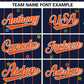 Custom Navy Orange Stripe Fashion Personalized Star Pattern Authentic Baseball Jersey Limited