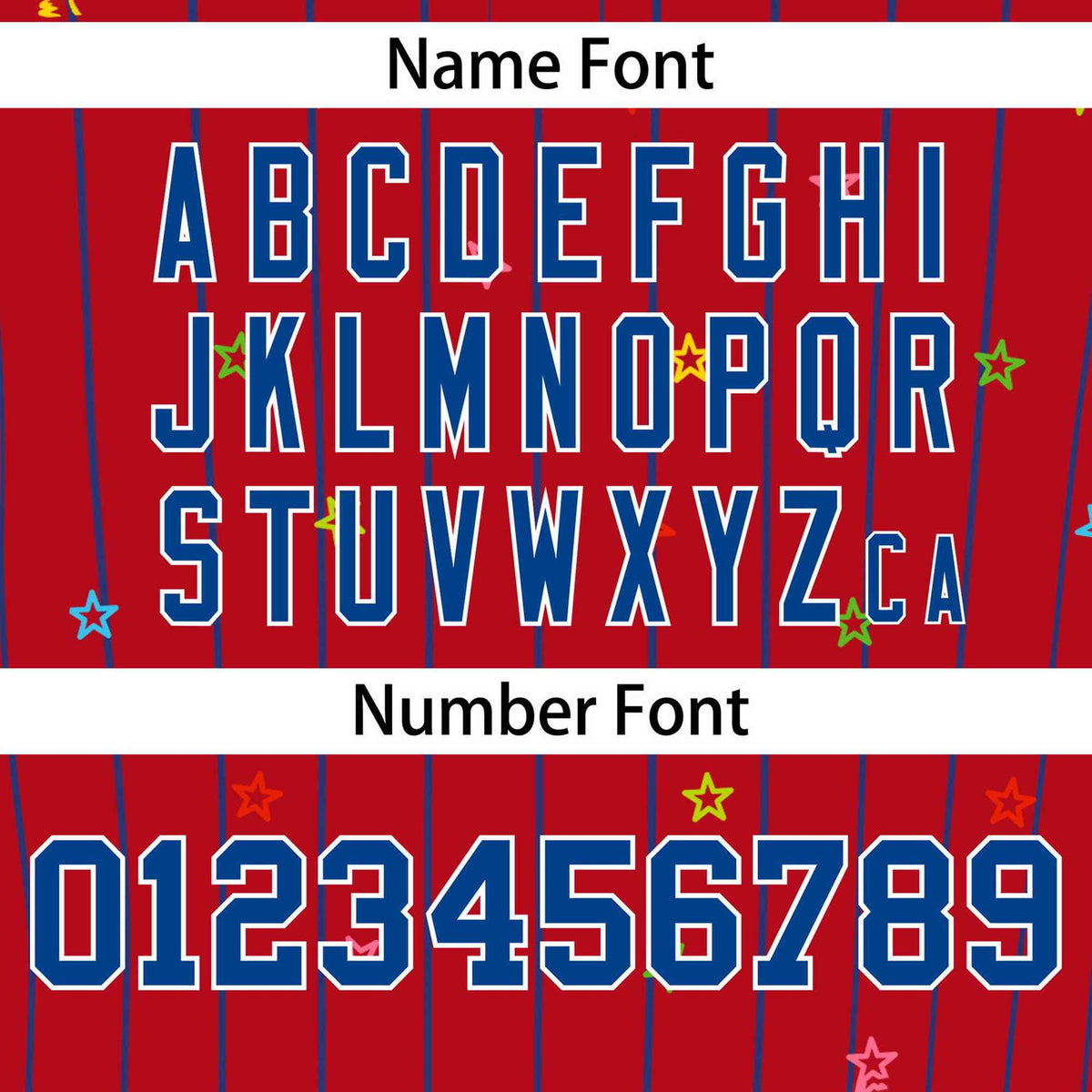 Custom Red Royal Stripe Fashion Personalized Star Pattern Authentic Baseball Jersey Limited