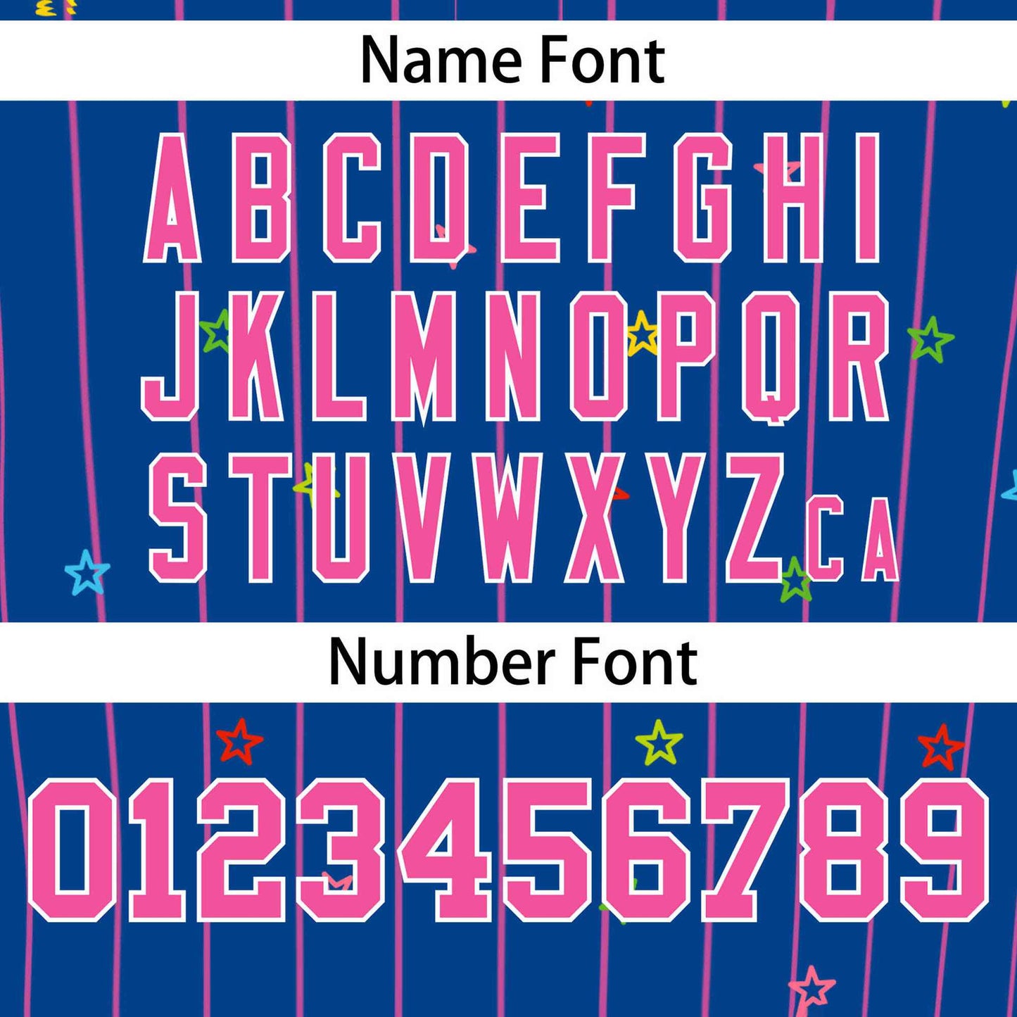 Custom Royal Pink Stripe Fashion Personalized Star Pattern Authentic Baseball Jersey Limited