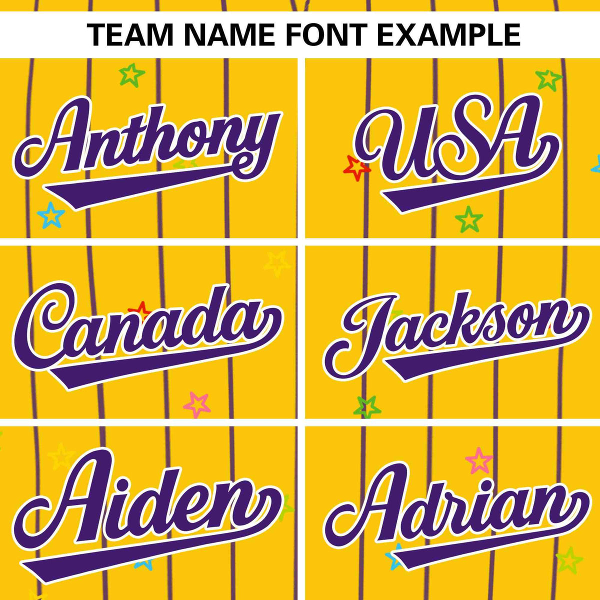 Custom Gold Purple Stripe Fashion Personalized Star Pattern Authentic Baseball Jersey Limited