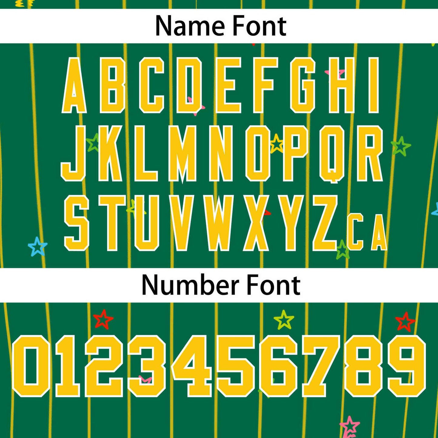 Custom Kelly Green Gold Stripe Fashion Personalized Star Pattern Authentic Baseball Jersey Limited