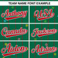 Custom Kelly Green Red Stripe Fashion Personalized Star Pattern Authentic Baseball Jersey Limited