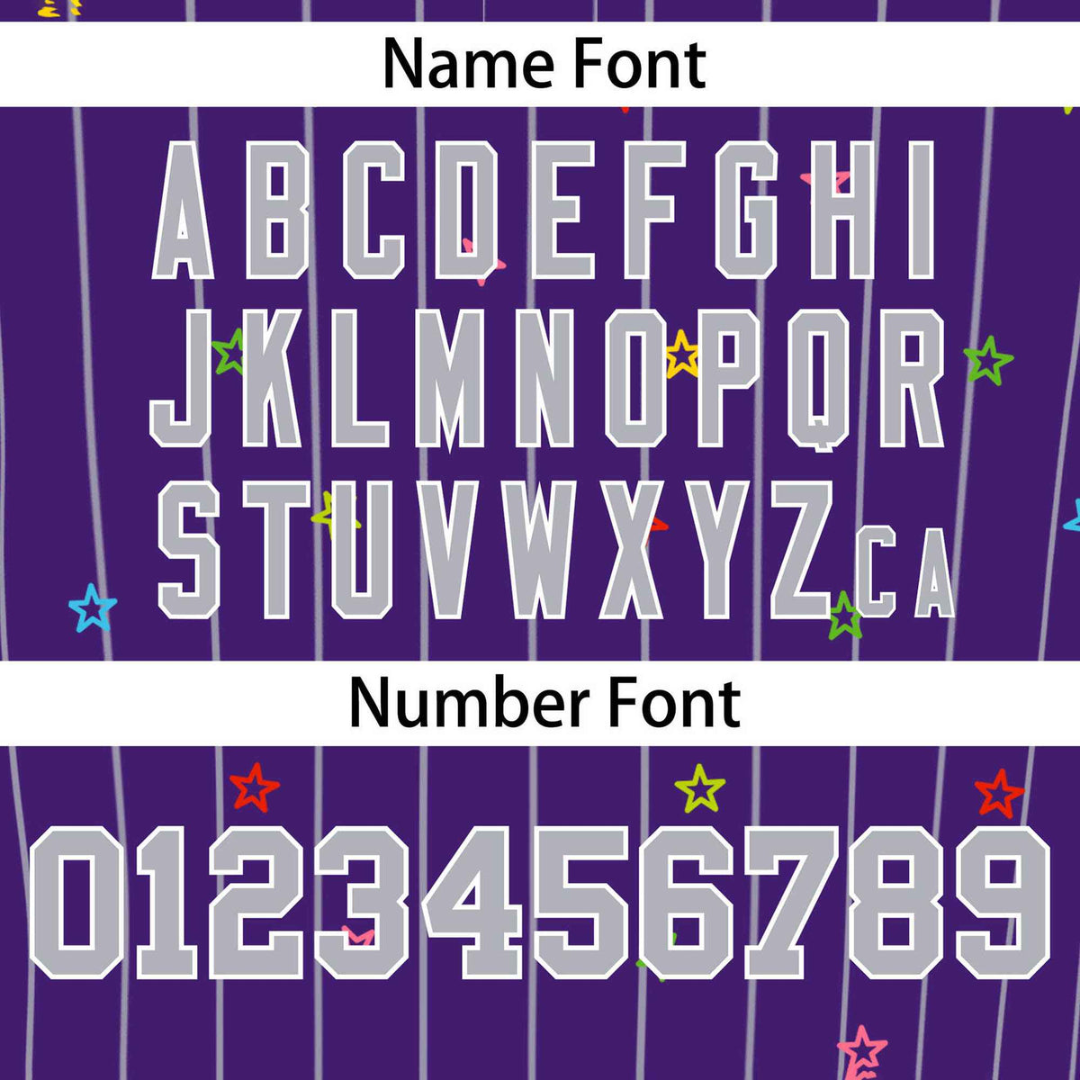 Custom Purple Gray Stripe Fashion Personalized Star Pattern Authentic Baseball Jersey Limited