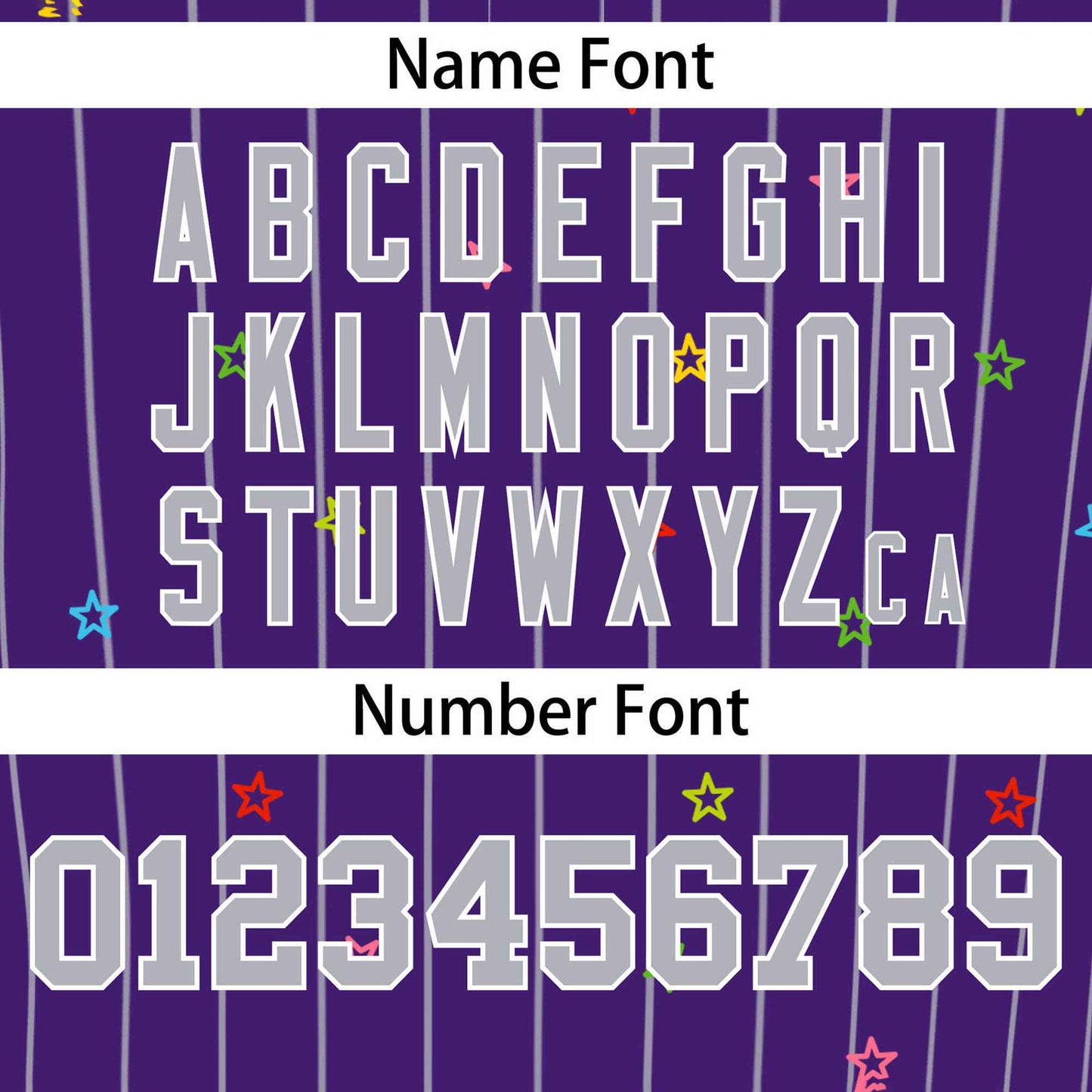 Custom Purple Gray Stripe Fashion Personalized Star Pattern Authentic Baseball Jersey Limited