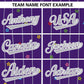 Custom Purple Gray Stripe Fashion Personalized Star Pattern Authentic Baseball Jersey Limited