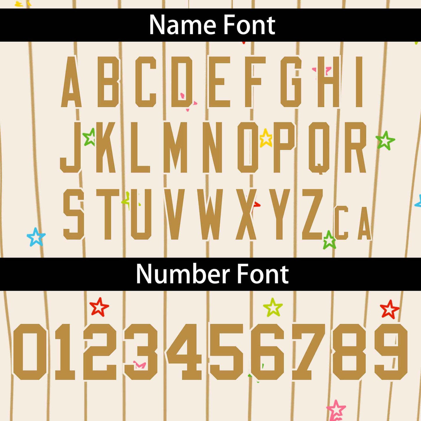 Custom Cream Old Gold Stripe Fashion Personalized Star Pattern Authentic Baseball Jersey Limited