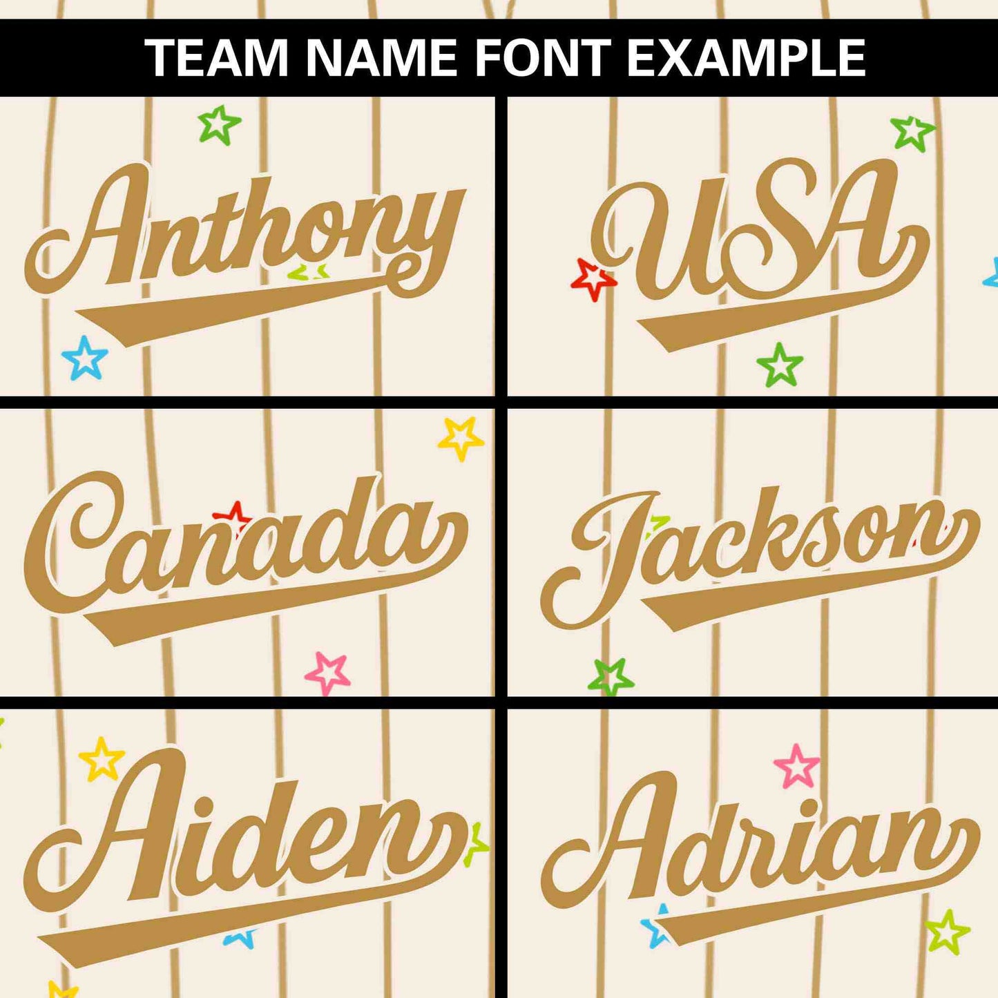 Custom Cream Old Gold Stripe Fashion Personalized Star Pattern Authentic Baseball Jersey Limited