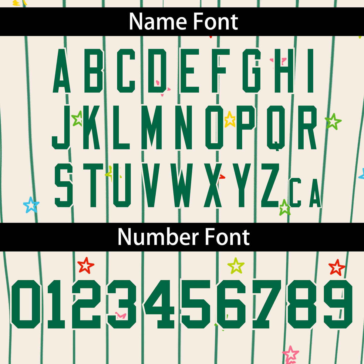 Custom Cream Kelly Green Stripe Fashion Personalized Star Pattern Authentic Baseball Jersey Limited