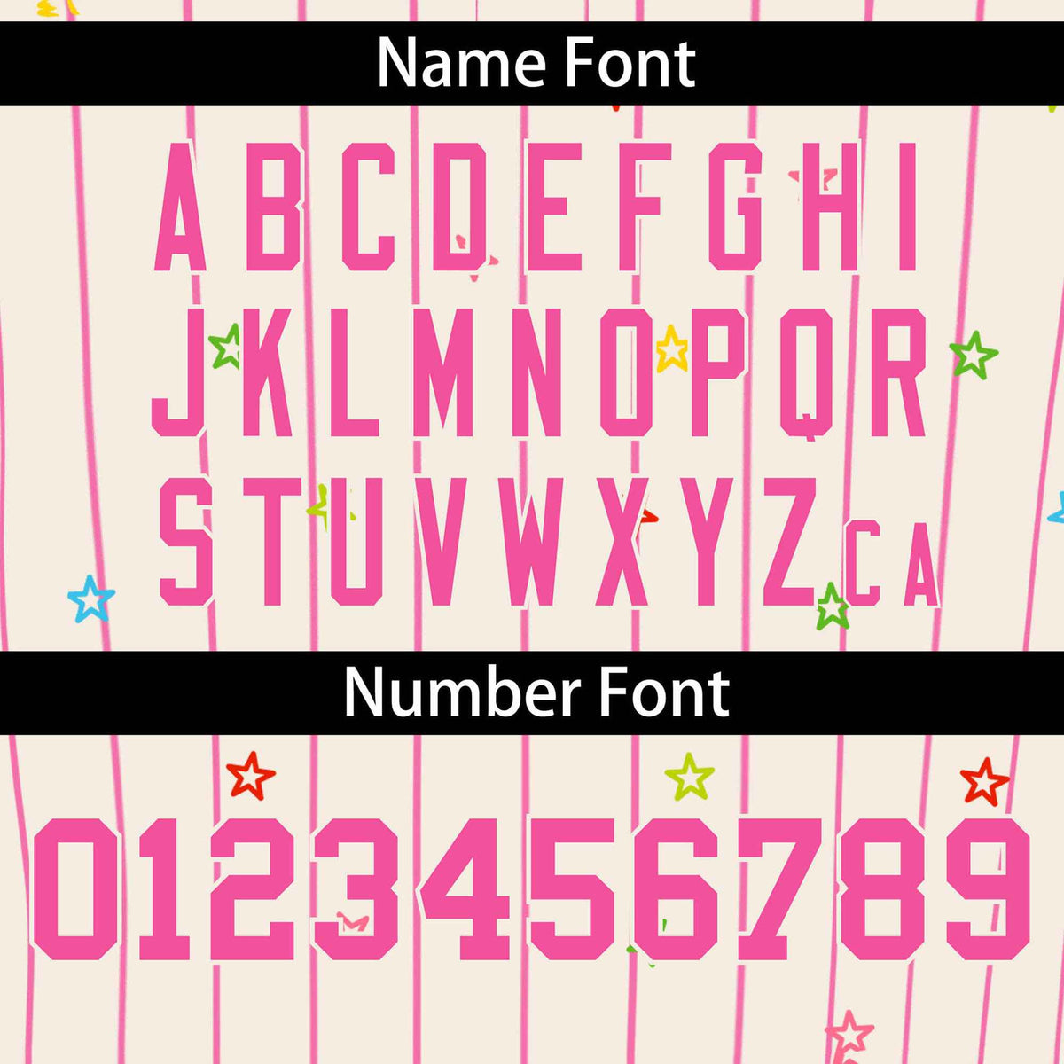 Custom Cream Pink Stripe Fashion Personalized Star Pattern Authentic Baseball Jersey Limited