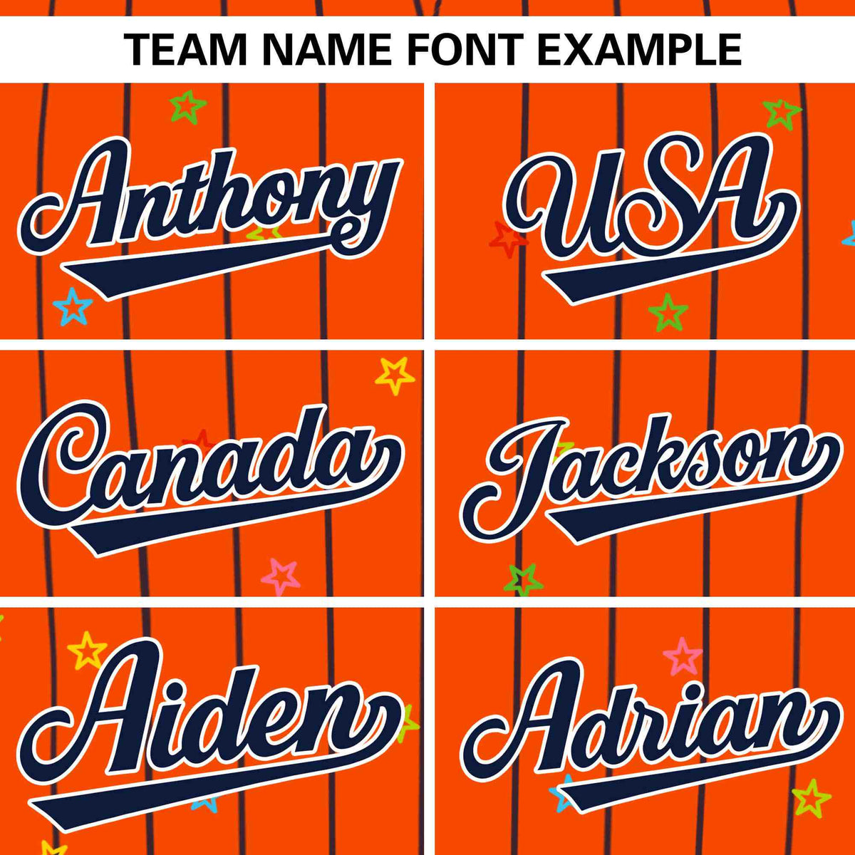 Custom Orange Navy Stripe Fashion Personalized Star Pattern Authentic Baseball Jersey Limited