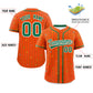Custom Orange Kelly Green Stripe Fashion Personalized Star Pattern Authentic Baseball Jersey Limited