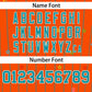 Custom Orange Aqua Stripe Fashion Personalized Star Pattern Authentic Baseball Jersey Limited