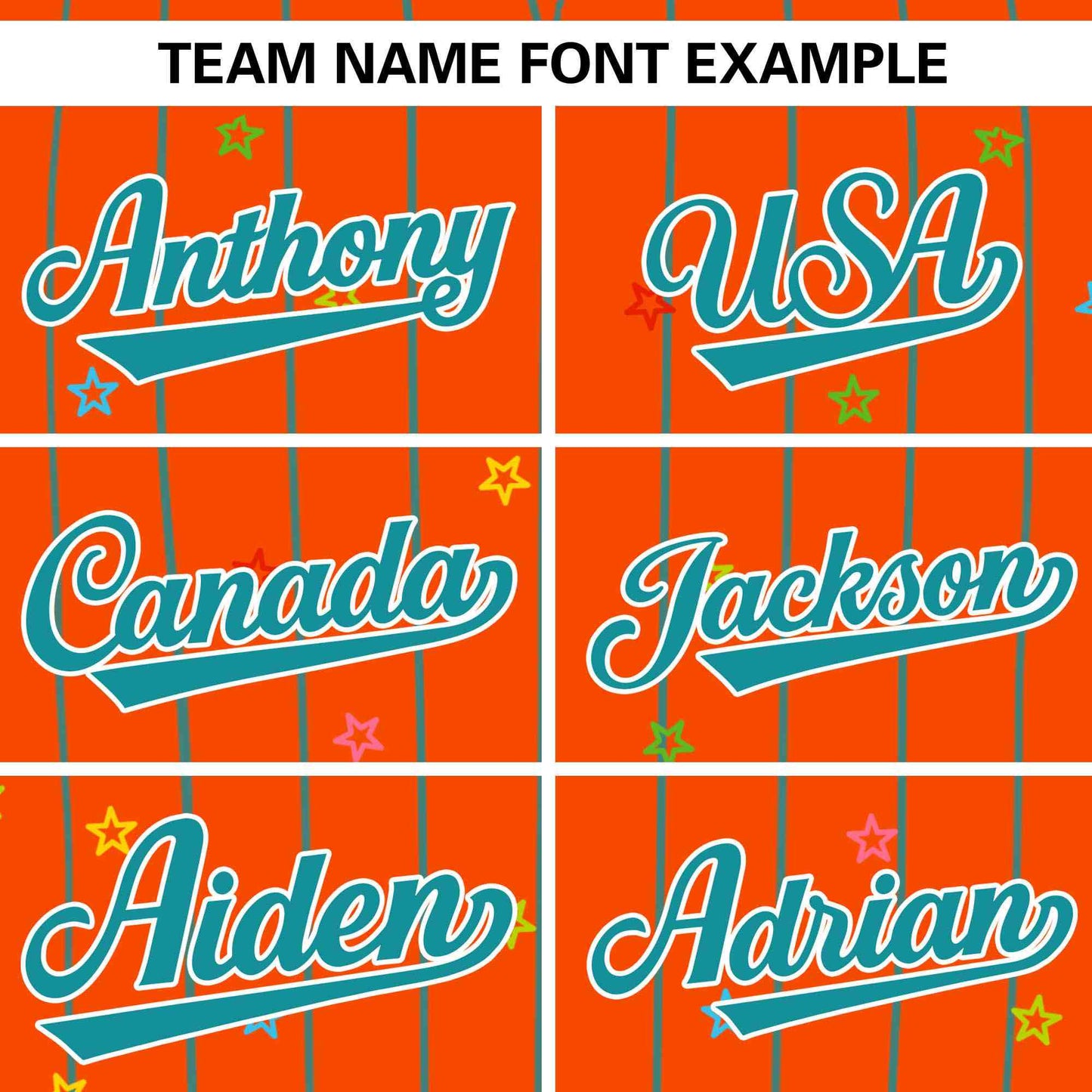 Custom Orange Aqua Stripe Fashion Personalized Star Pattern Authentic Baseball Jersey Limited