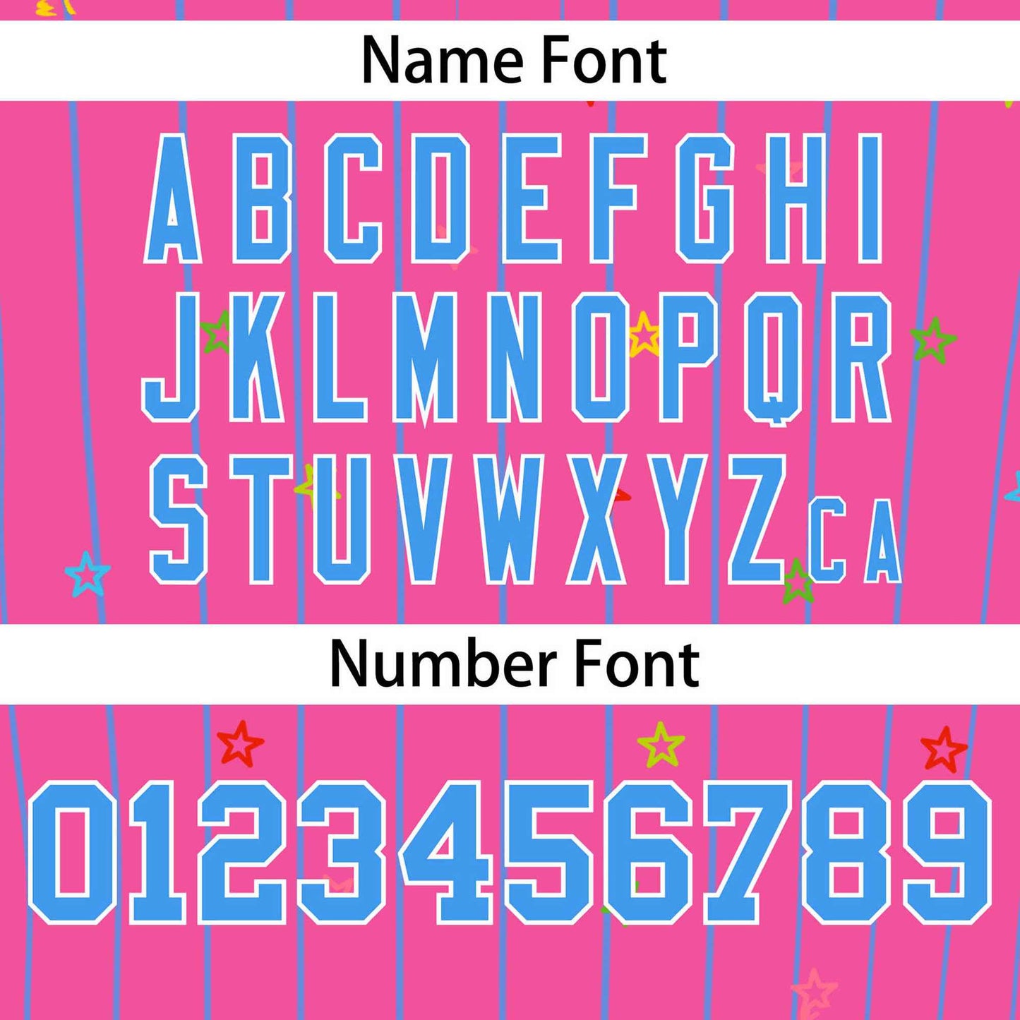 Custom Pink Powder Blue Stripe Fashion Personalized Star Pattern Authentic Baseball Jersey Limited