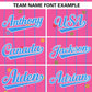 Custom Pink Powder Blue Stripe Fashion Personalized Star Pattern Authentic Baseball Jersey Limited