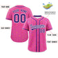 Custom Pink Purple Stripe Fashion Personalized Star Pattern Authentic Baseball Jersey Limited