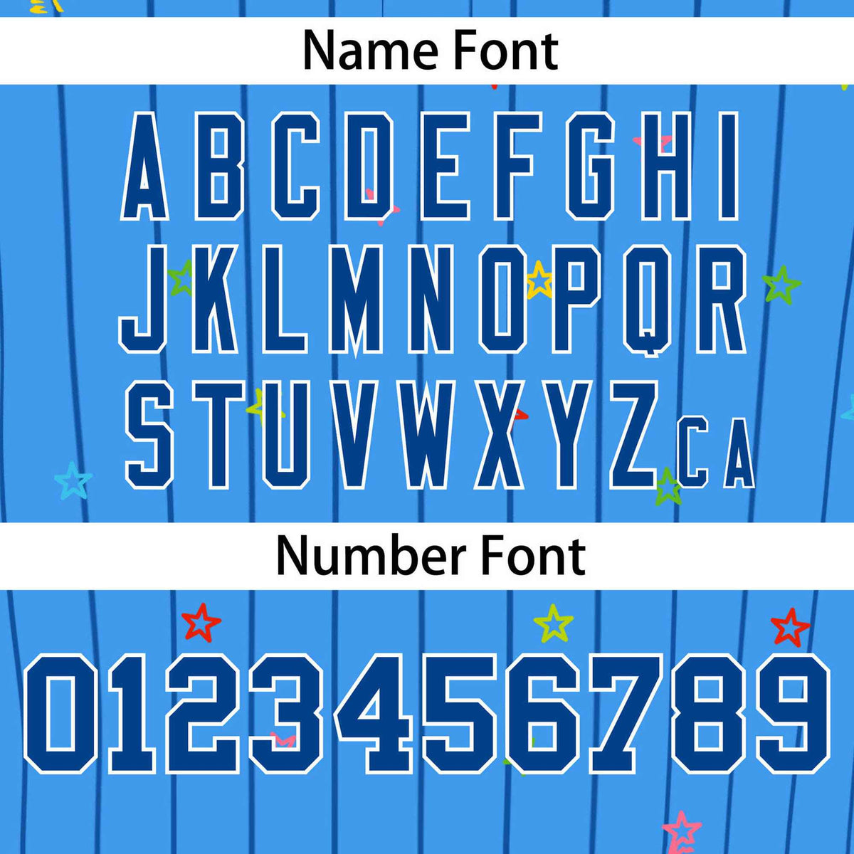 Custom Powder Blue Royal Stripe Fashion Personalized Star Pattern Authentic Baseball Jersey Limited