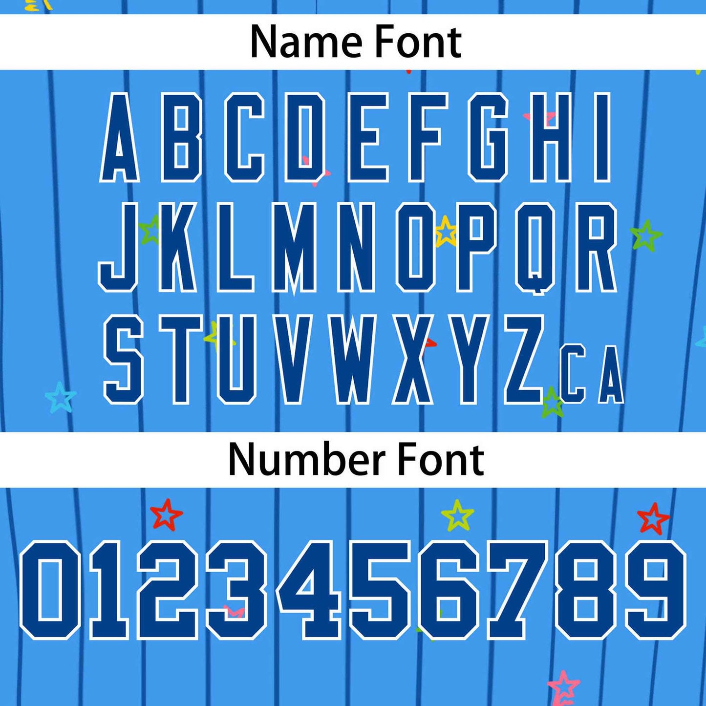 Custom Powder Blue Royal Stripe Fashion Personalized Star Pattern Authentic Baseball Jersey Limited