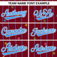 Custom Crimson Powder Blue Stripe Fashion Personalized Star Pattern Authentic Baseball Jersey Limited