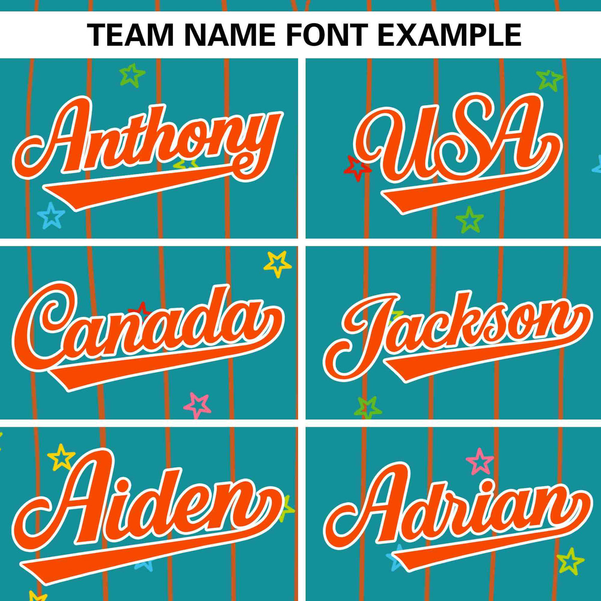 Custom Aqua Orange Stripe Fashion Personalized Star Pattern Authentic Baseball Jersey Limited