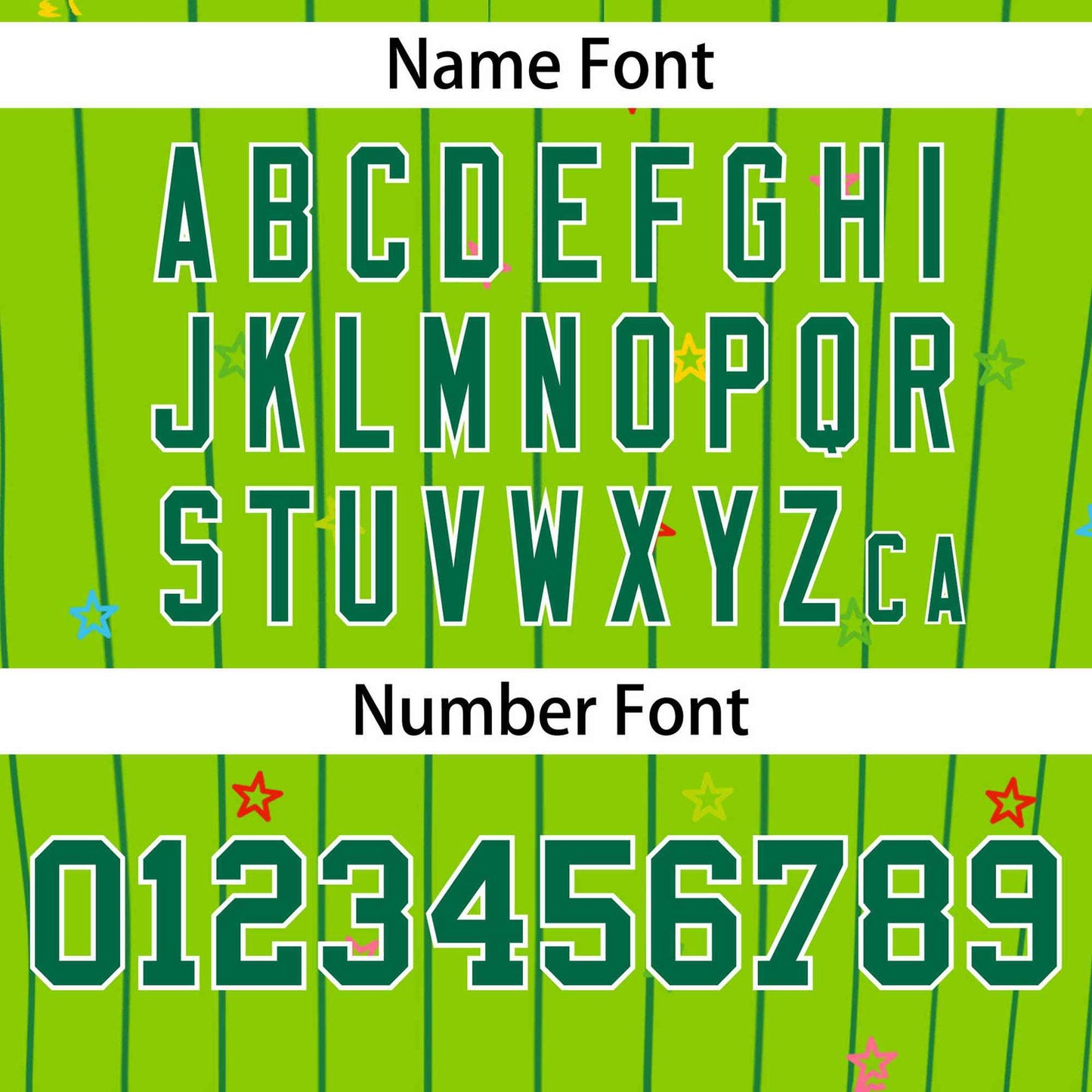 Custom Neon Green Kelly Green Stripe Fashion Personalized Star Pattern Authentic Baseball Jersey Limited