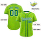 Custom Neon Green Kelly Green Stripe Fashion Personalized Star Pattern Authentic Baseball Jersey Limited
