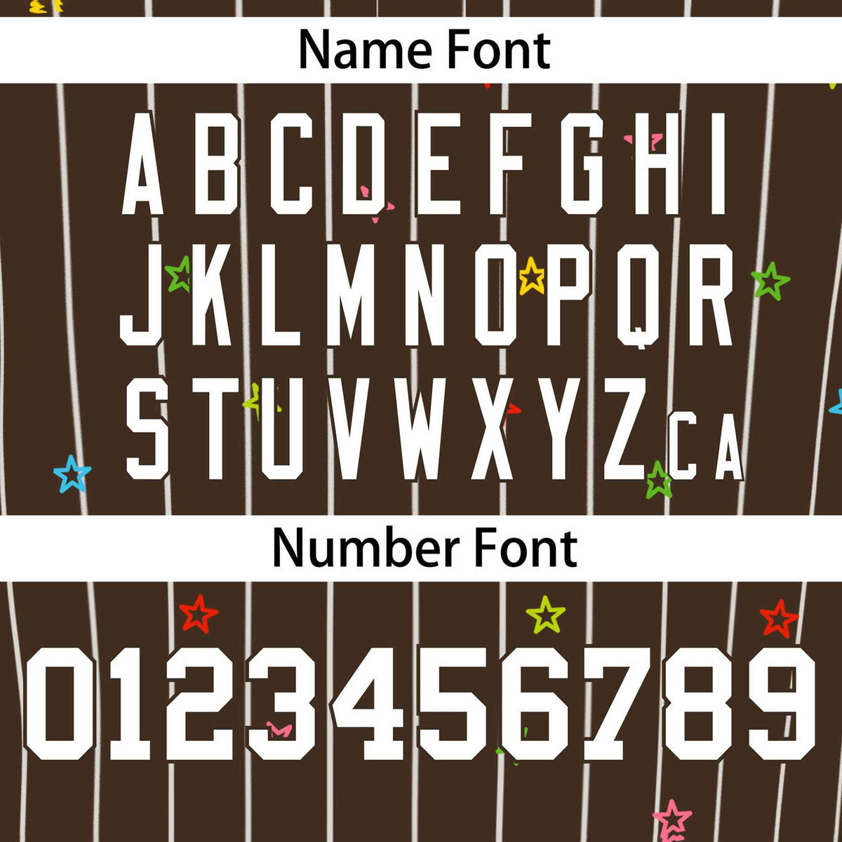 Custom Brown White Stripe Fashion Personalized Star Pattern Authentic Baseball Jersey Limited