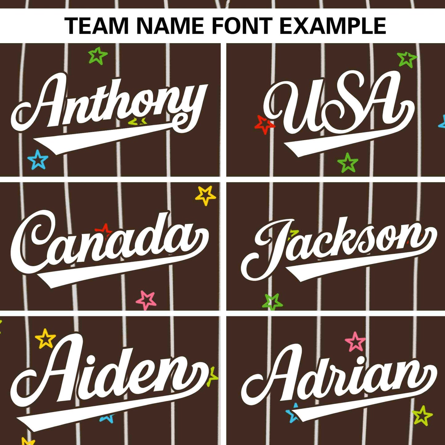 Custom Brown White Stripe Fashion Personalized Star Pattern Authentic Baseball Jersey Limited