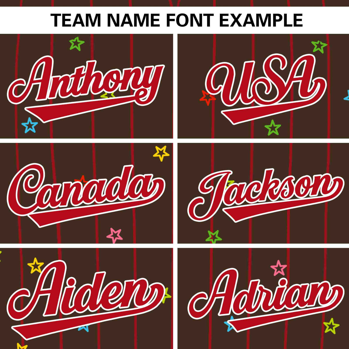 Custom Brown Red Stripe Fashion Personalized Star Pattern Authentic Baseball Jersey Limited
