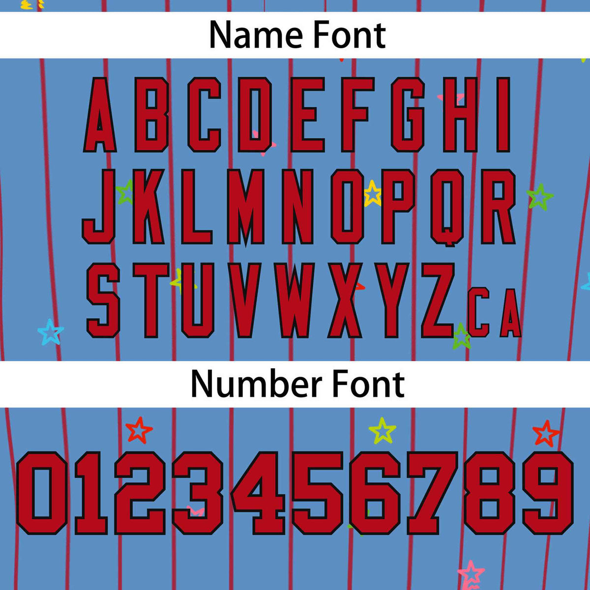 Custom Light Blue Red Stripe Fashion Personalized Star Pattern Authentic Baseball Jersey Limited